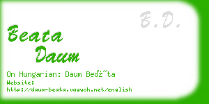 beata daum business card